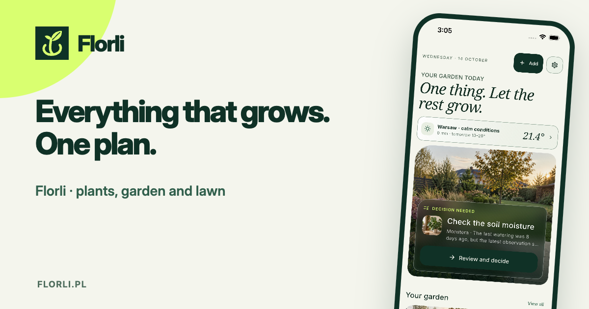 I expanded my garden calendar into Florli — care history for houseplants, beds and lawns